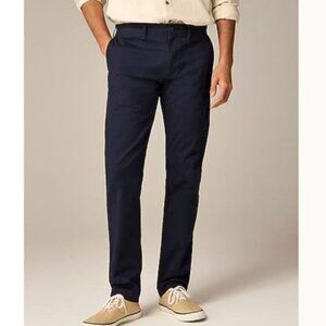 NWT J.Crew Men's 32x32 Navy 484 Slim-Fit Stretch Chino Pant AR885 Twill Cotton